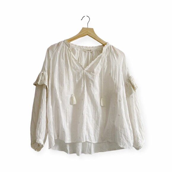 Ulla Johnson Nila Blouse in Natural, ‎ Size 2, New with tag - Picture 3 of 15